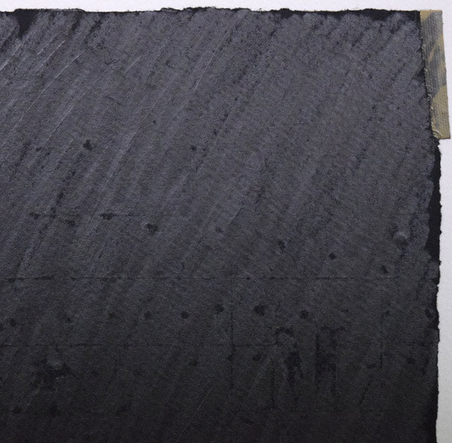 岡部昌生「Stroke on the recorded wall(黒)」フロッタージュ 拡大画像7