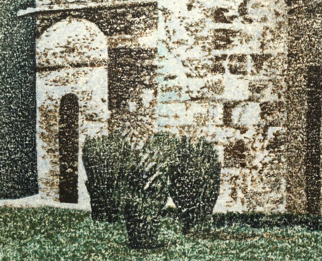 岡鹿之助「古城」木版画 拡大画像4