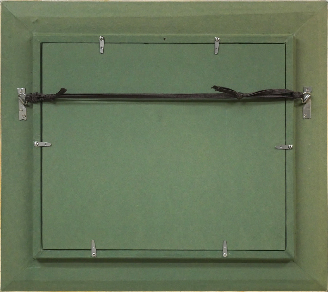 岡本肇「ボルドー風景(フランス)」油絵・F3号 額縁裏側画像