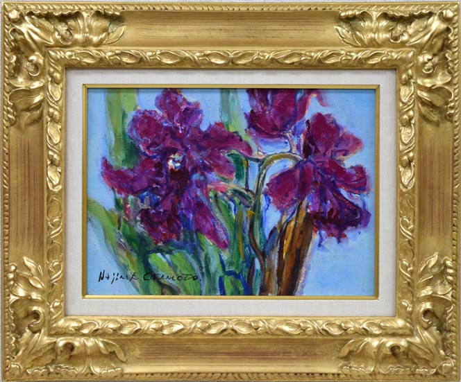 岡本肇「カトレア」油絵・F4号