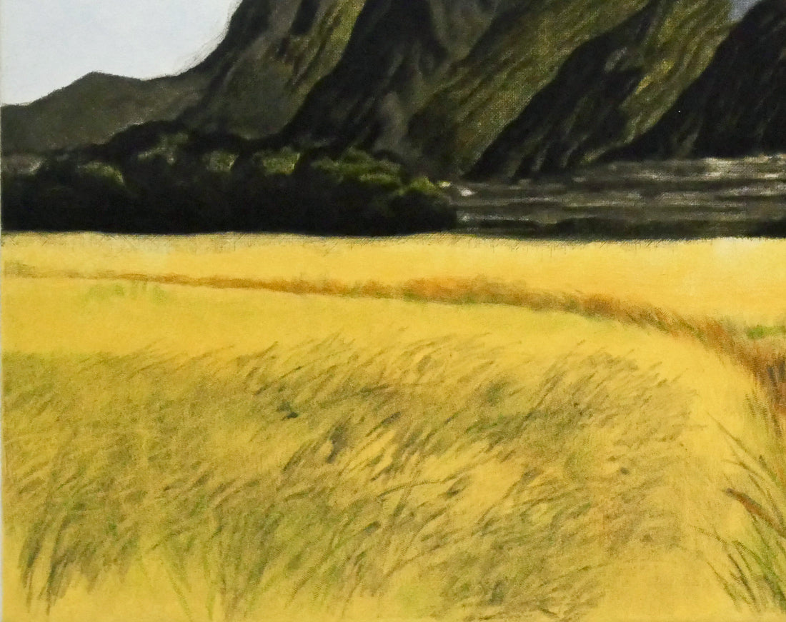 岡本省吾「香春岳回想(福岡県)」銅版画 拡大画像3