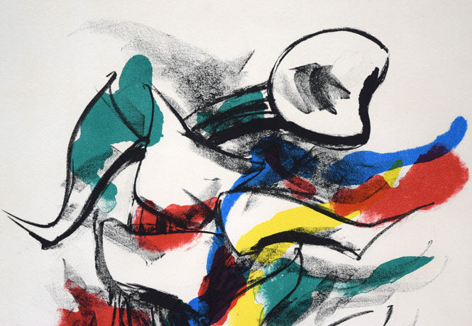 岡本太郎「風」リトグラフ・1960年作 拡大画像1