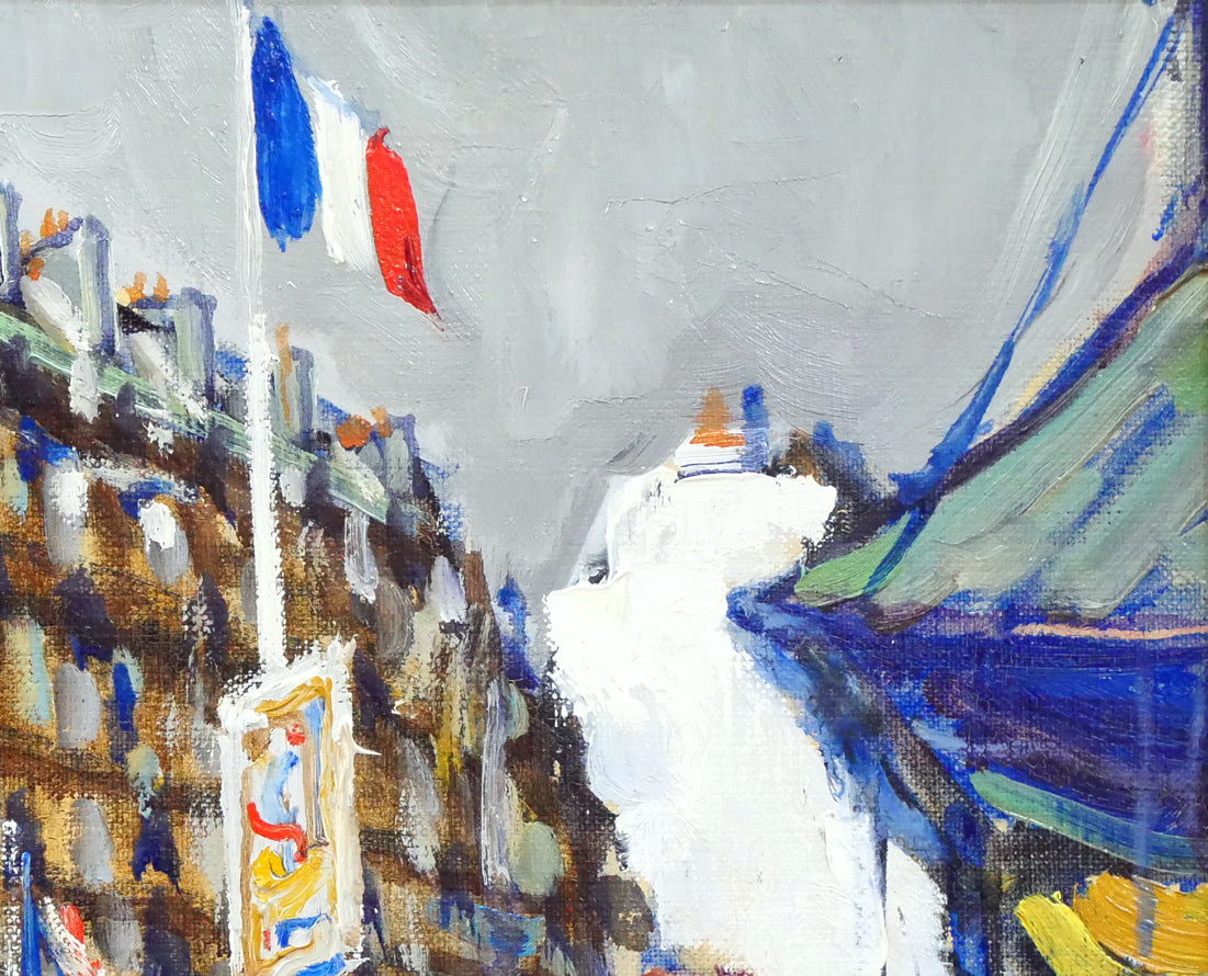 岡本肇「パリー モンパルナス」油絵・F6号 拡大画像2