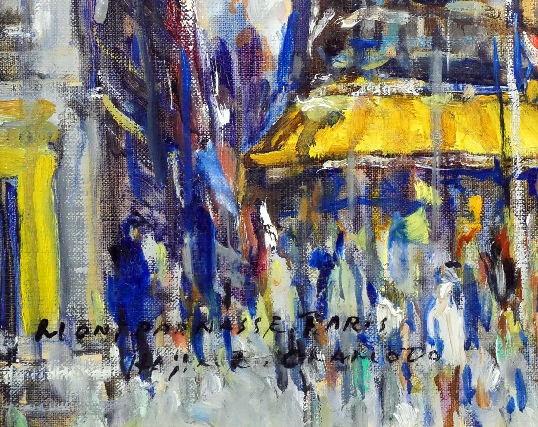 岡本肇「パリー モンパルナス」油絵・F6号 拡大画像3