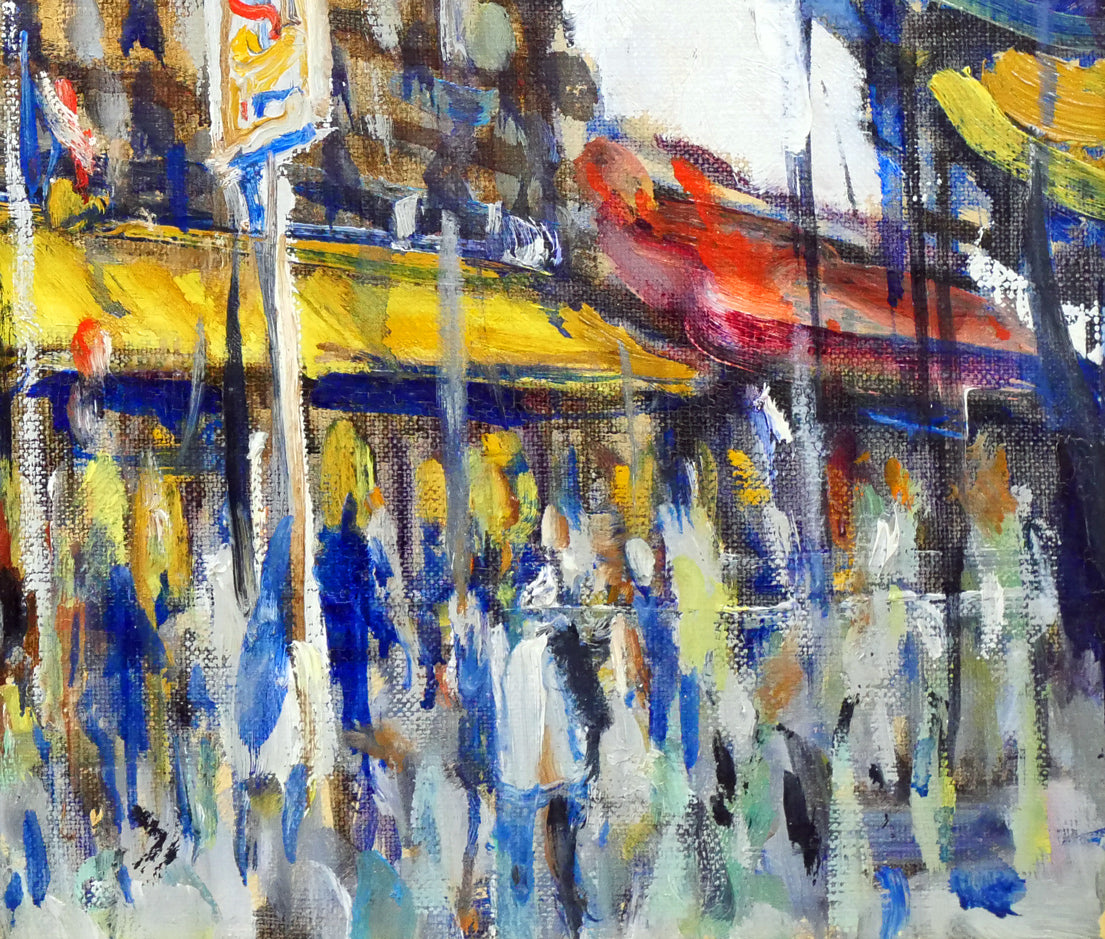 岡本肇「パリー モンパルナス」油絵・F6号 拡大画像4