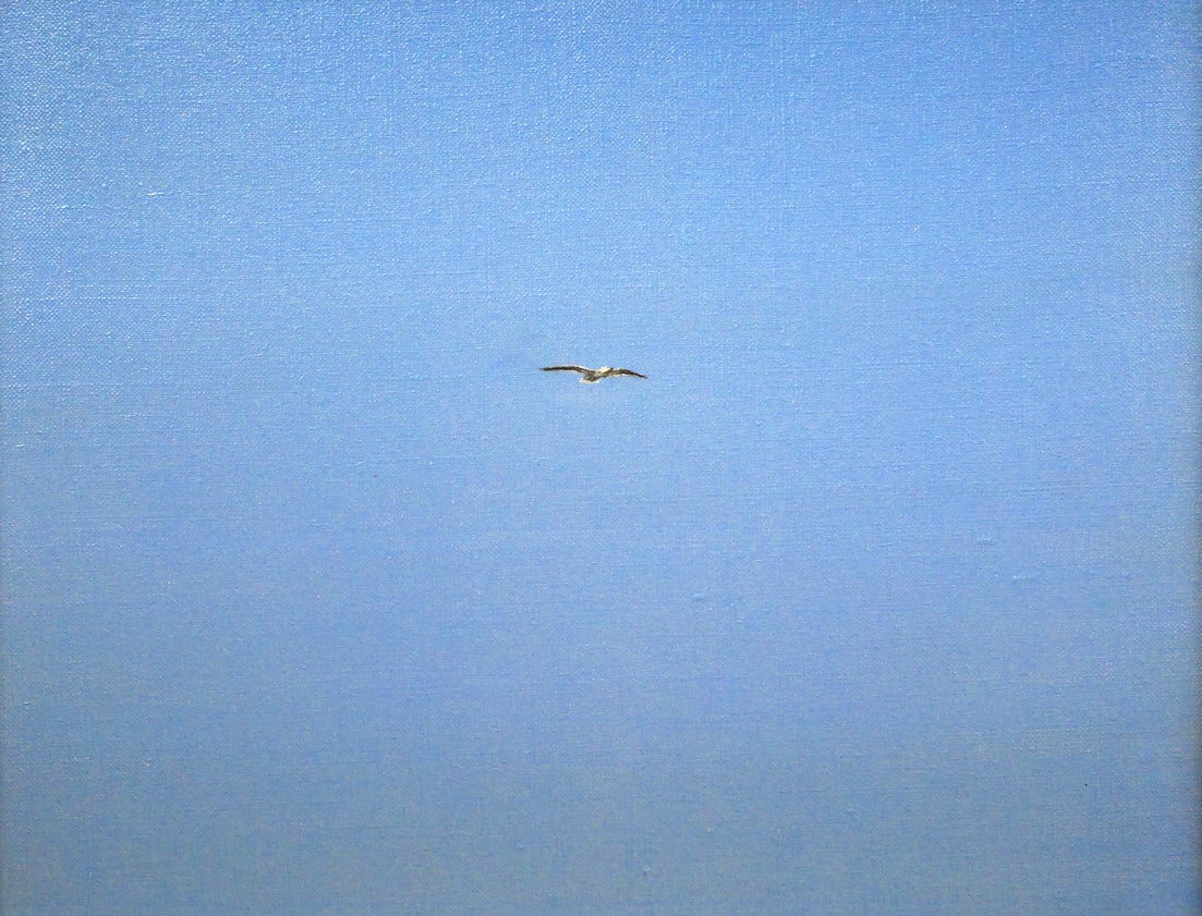 岡野浩二「石狩燈台」油絵・P4号 拡大画像1