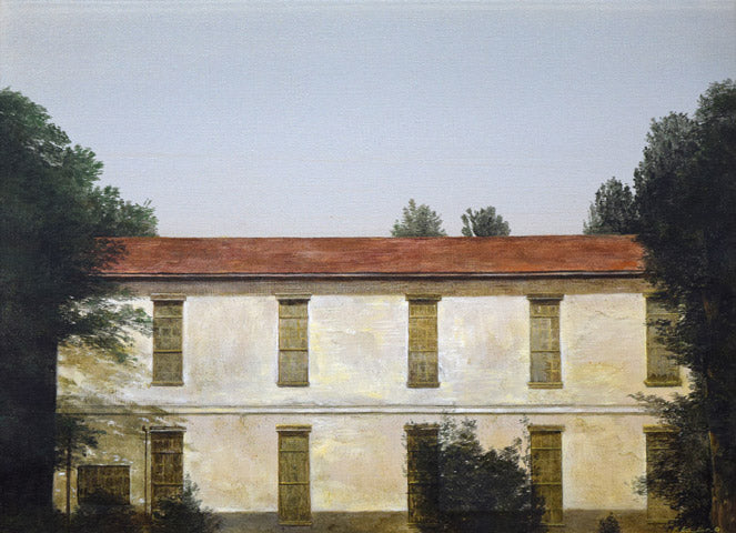 岡野浩二「白い壁」油絵・P8号 作品全体画像