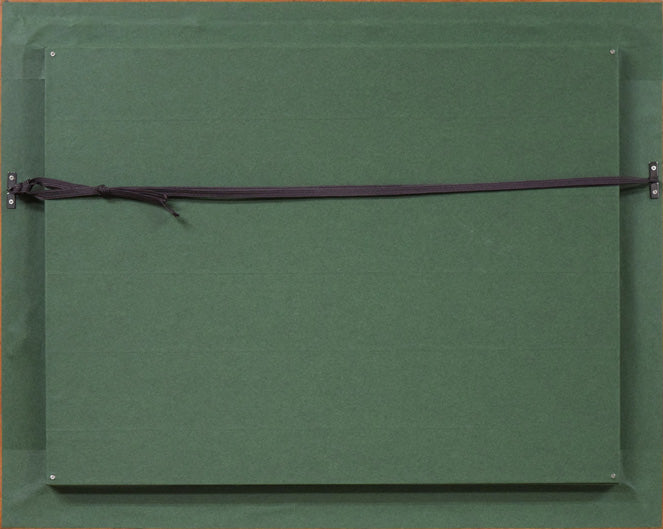 岡野浩二「白い壁」油絵・P8号 額縁裏側画像