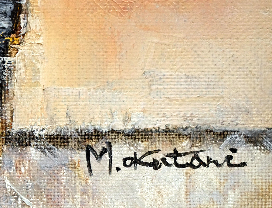 奥谷全弘「バラ」油絵・F3号 サイン拡大画像