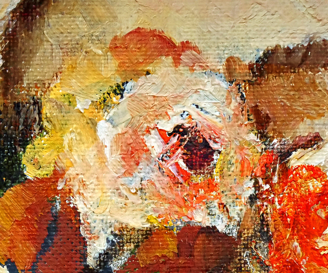 奥谷全弘「バラ」油絵・F3号 拡大画像3