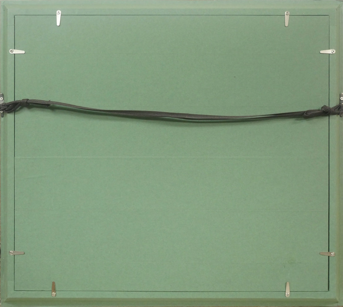 小野垣哲之助「摩周湖」油絵・F3号 額縁裏側画像