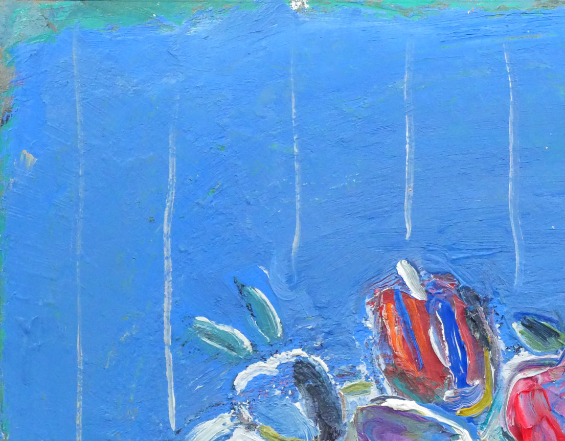 小野州一「果物」油絵・F4号 拡大画像1