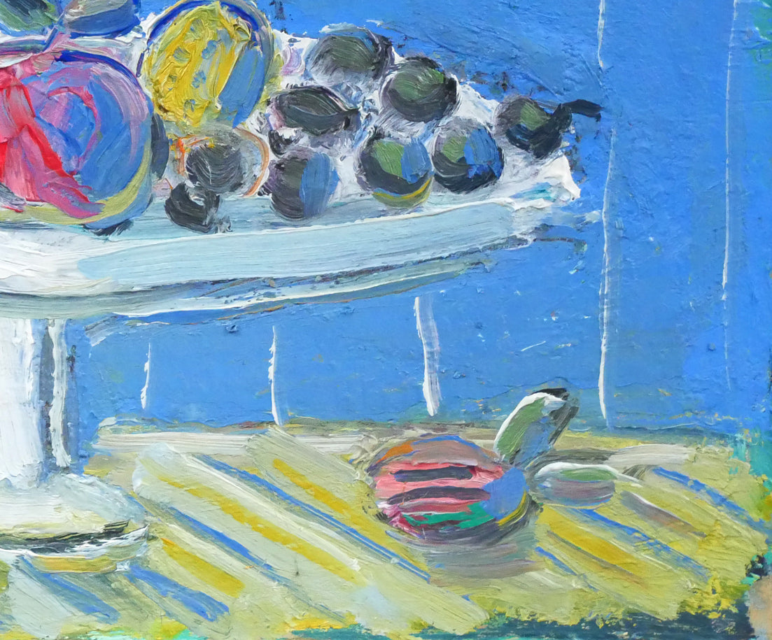 小野州一「果物」油絵・F4号 拡大画像4