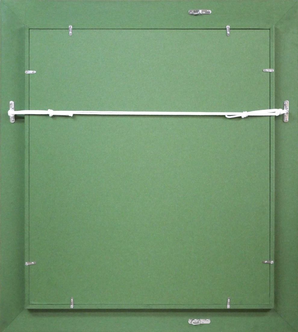 小野州一「花」油絵・F10号 額縁裏側画像