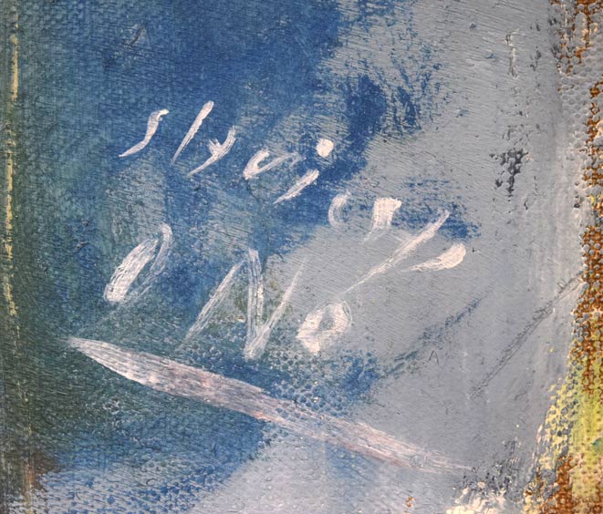 小野州一「婦人像」油絵・F10号 サイン拡大画像