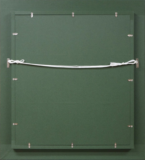 小野州一「婦人像」油絵・F10号 額縁裏側画像