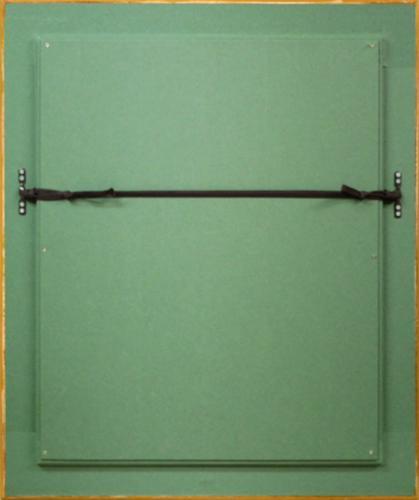 小野州一「花」油絵・F6号 額縁裏側画像