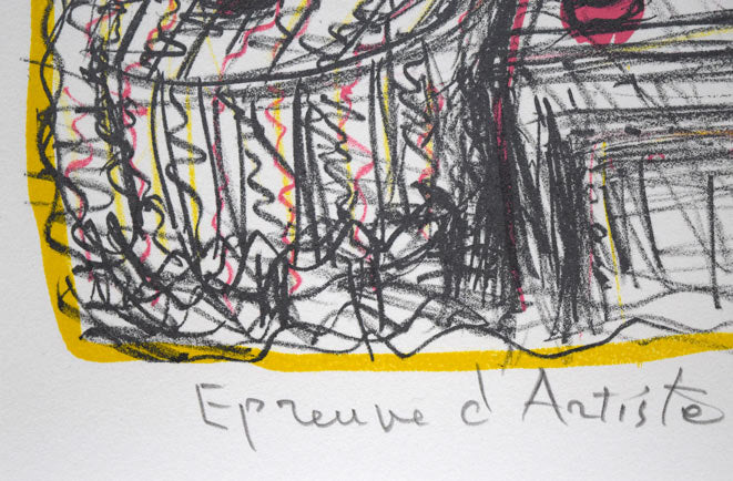 小野州一「静物」リトグラフ 限定番号(ed,EA=作家保存版)