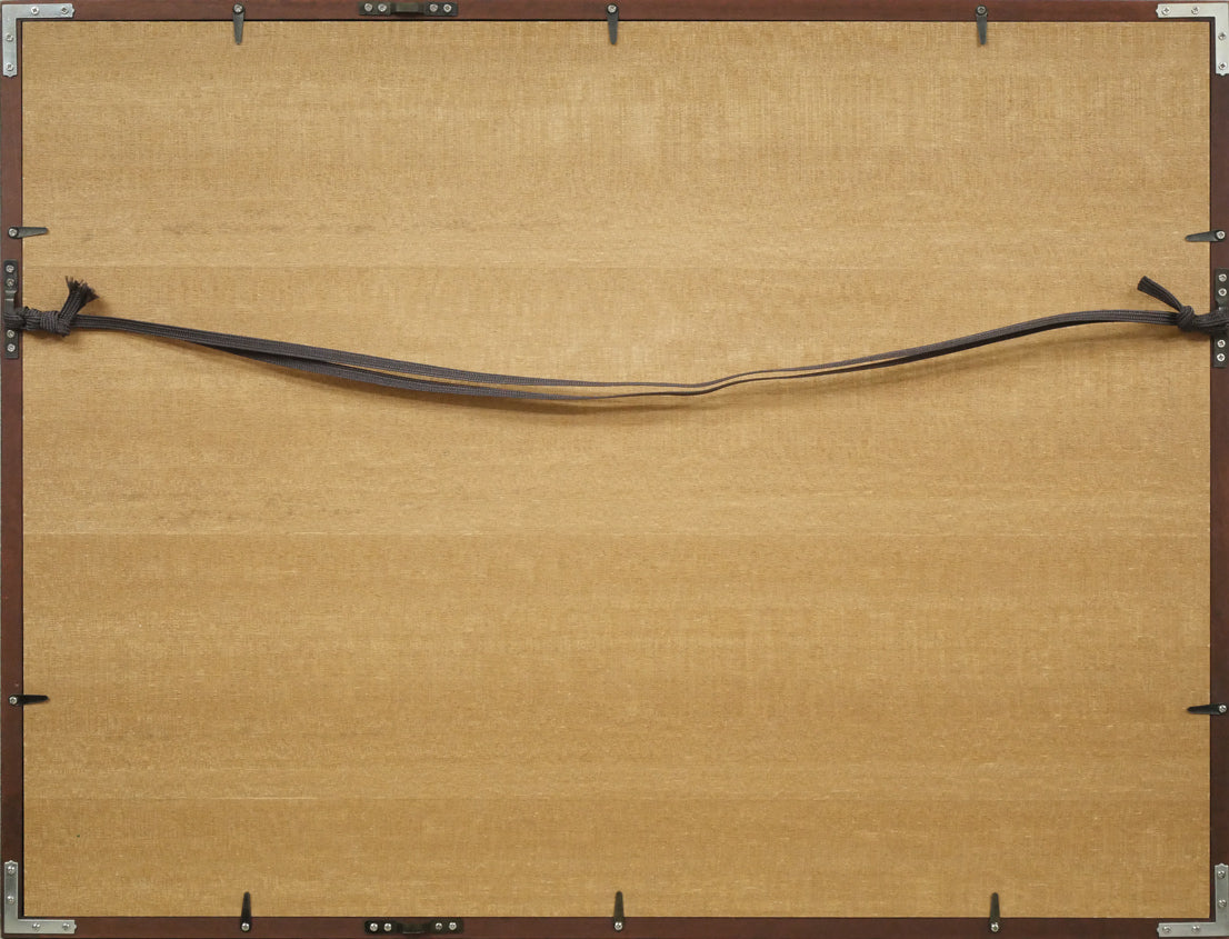 大本靖「トムラウシ (AP版)」木版画 額縁裏側画像