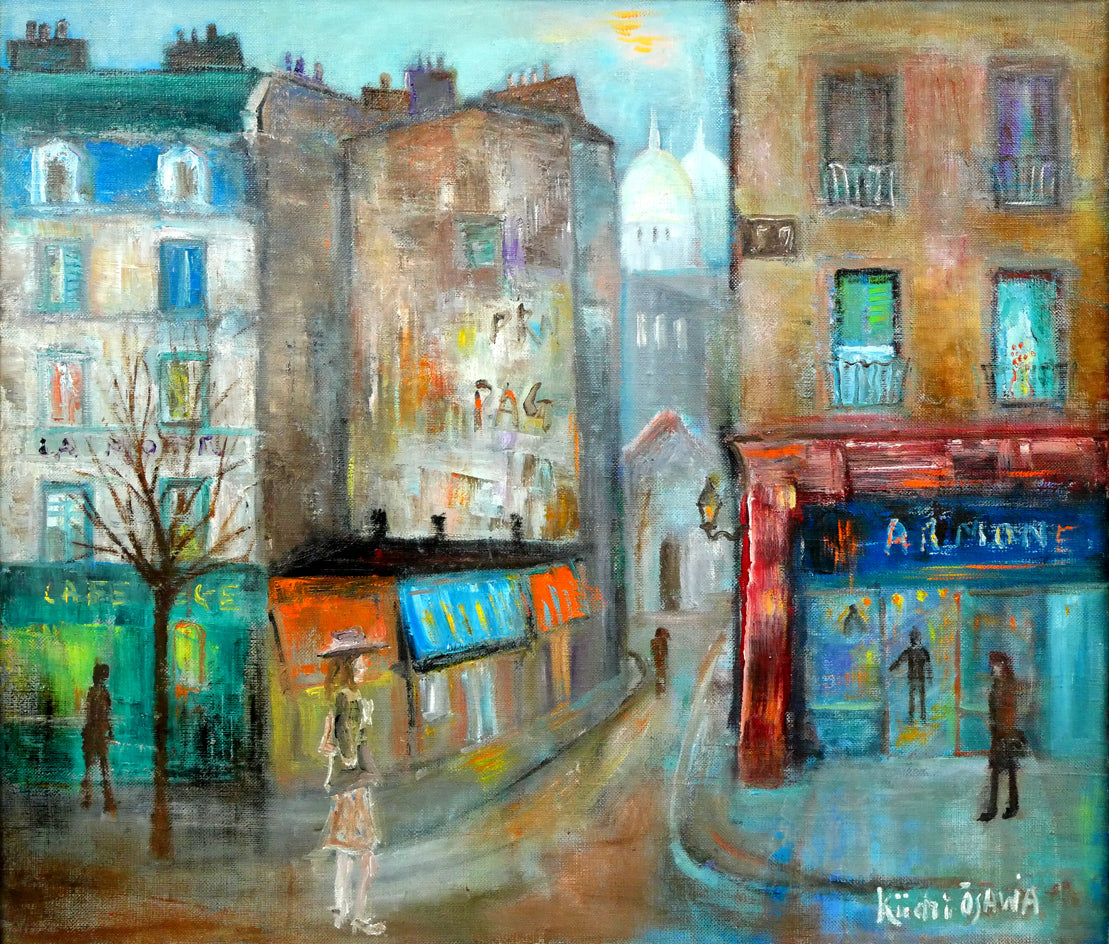 大澤喜一「パリ」油絵・F10号 作品全体拡大画像