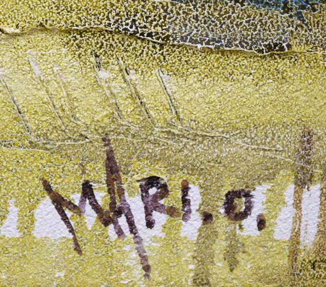 折橋真理子「ひまわり」油絵・F6号 サイン拡大画像