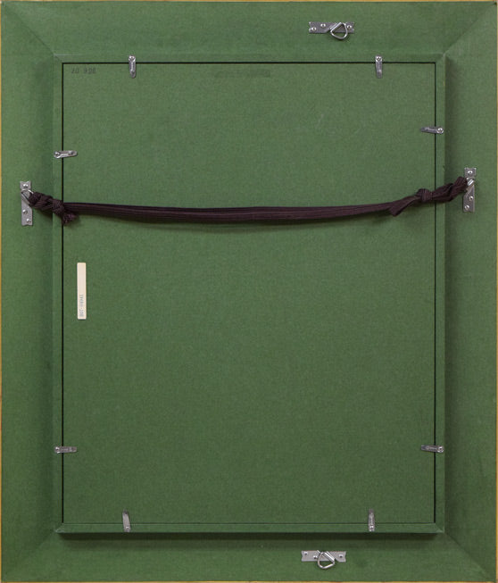 折橋真理子「ひまわり」油絵・F6号 額縁裏側画像