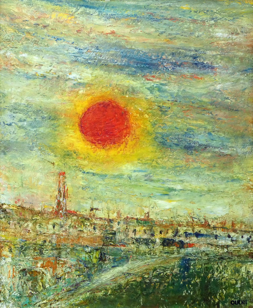 尾内健治「太陽」油絵・F12号 作品全体画像