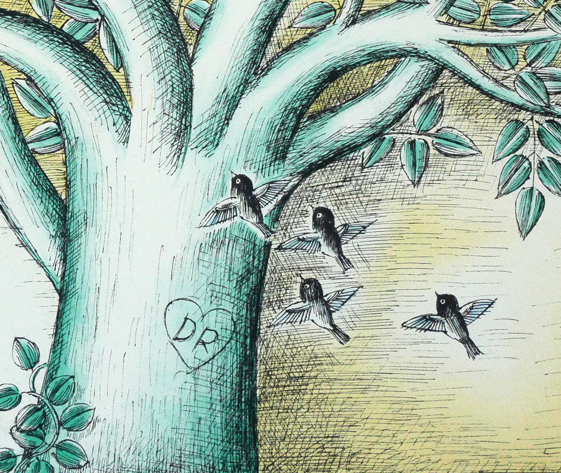 レイモン・ペイネ(Raymond Peynet)「みんなが見てるよ」リトグラフ 拡大画像4