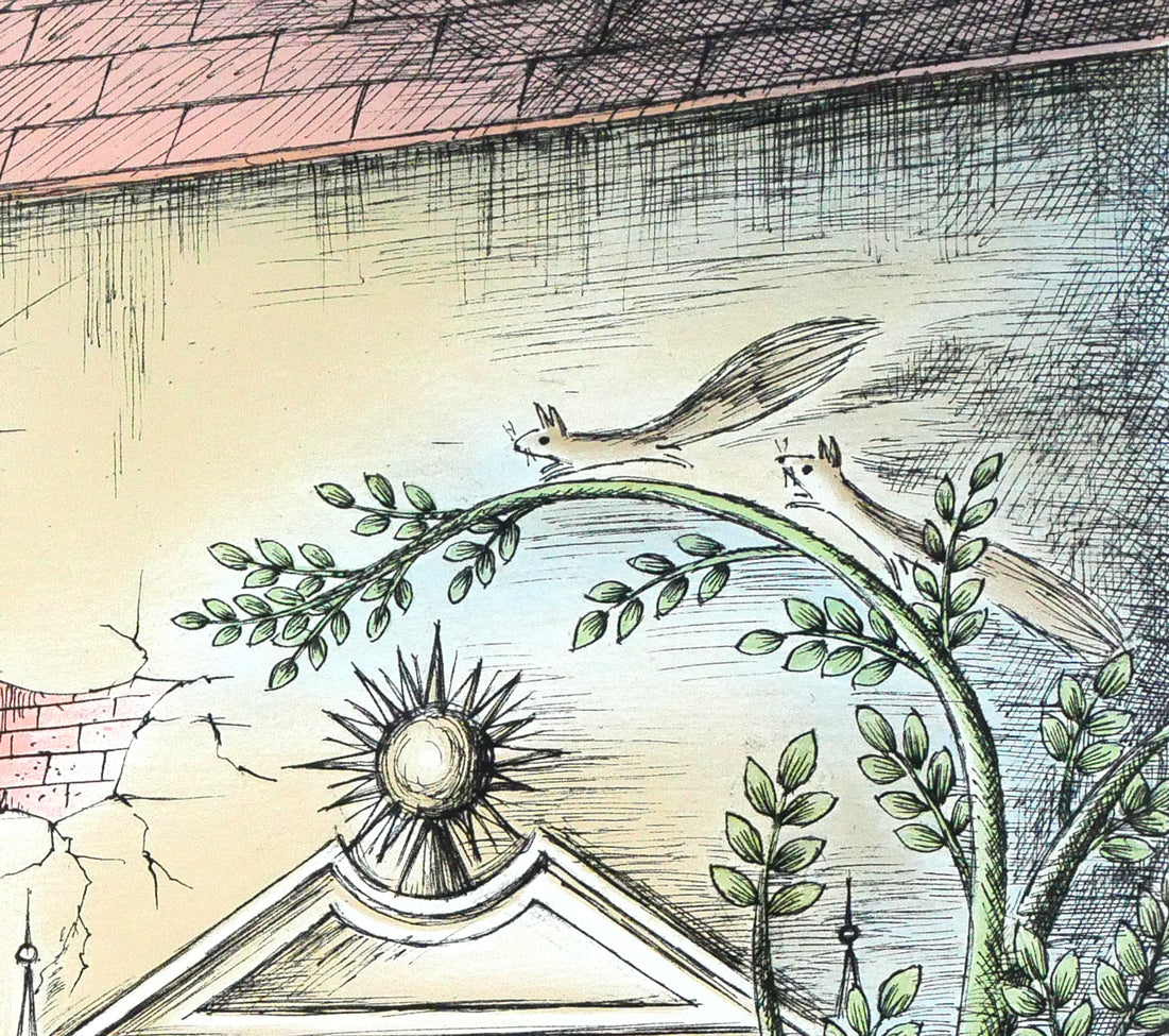 レイモン・ペイネ(Raymond Peynet)「内気な恋人」リトグラフ 拡大画像3