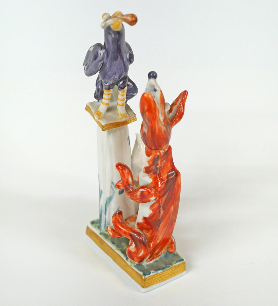ペーター シュトラング(PETER STRANG)「キツネとカラス(イソップ物語)」マイセン磁器(MEISSEN) 全体画像2