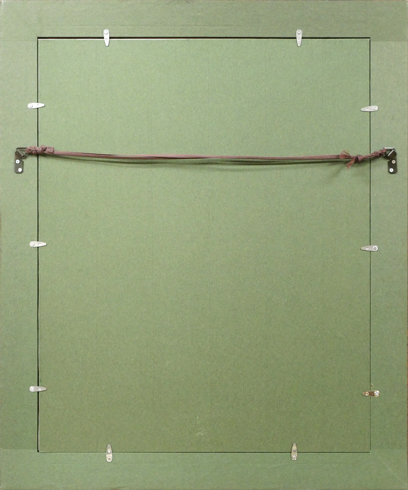 パブロ ピカソ(Pablo PICASSO)「牧神の顔(Tete de Faune)」アクアチント(銅版画) 額縁裏側画像