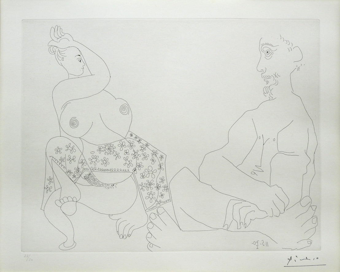 パブロ ピカソ(Pablo PICASSO)「156シリーズ No.43」エッチング(銅版画) 作品全体画像