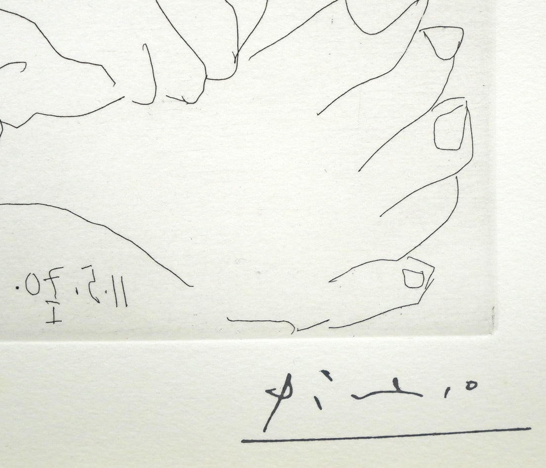 パブロ ピカソ(Pablo PICASSO)「156シリーズ No.43」エッチング(銅版画) スタンプサイン拡大画像