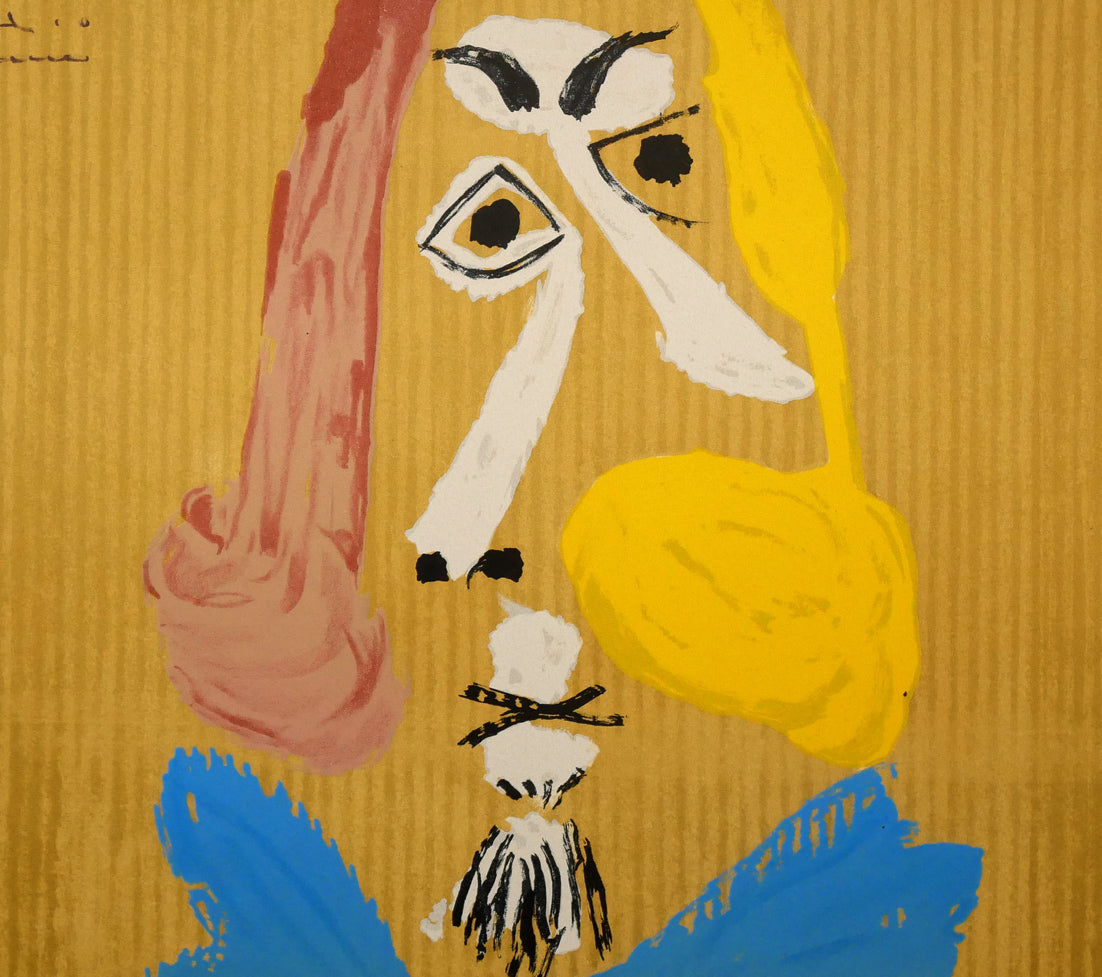 パブロ ピカソ(PICASSO)「想像の中の肖像(69.3.20.Ⅰ)」リトグラフ 拡大画像7