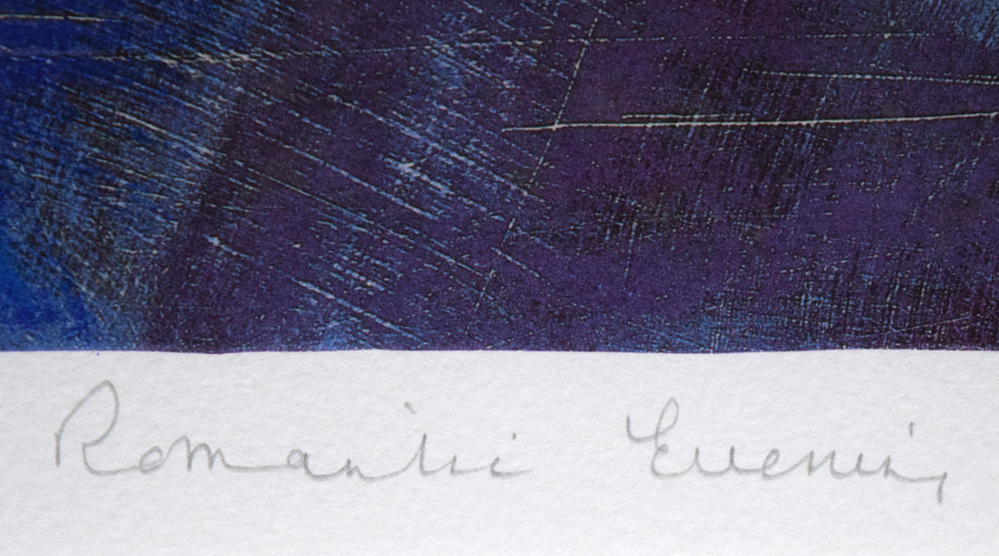 ポーラ・マッカードル(Paula MCARDLE)「Romantic Evening」シルクスクリーン版画 タイトル部分拡大画像