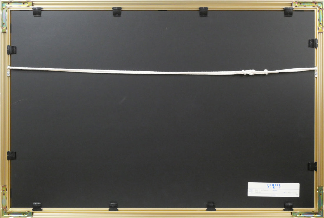 ポール・ホガース「MARCH」版画・限定サイン入り 額縁裏側画像