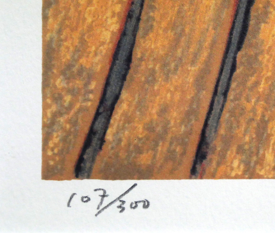 ラモン・ディレイ(Ramon Dilley)「ドーヴィルの砂浜」リトグラフ 限定番号(ed,107/300)