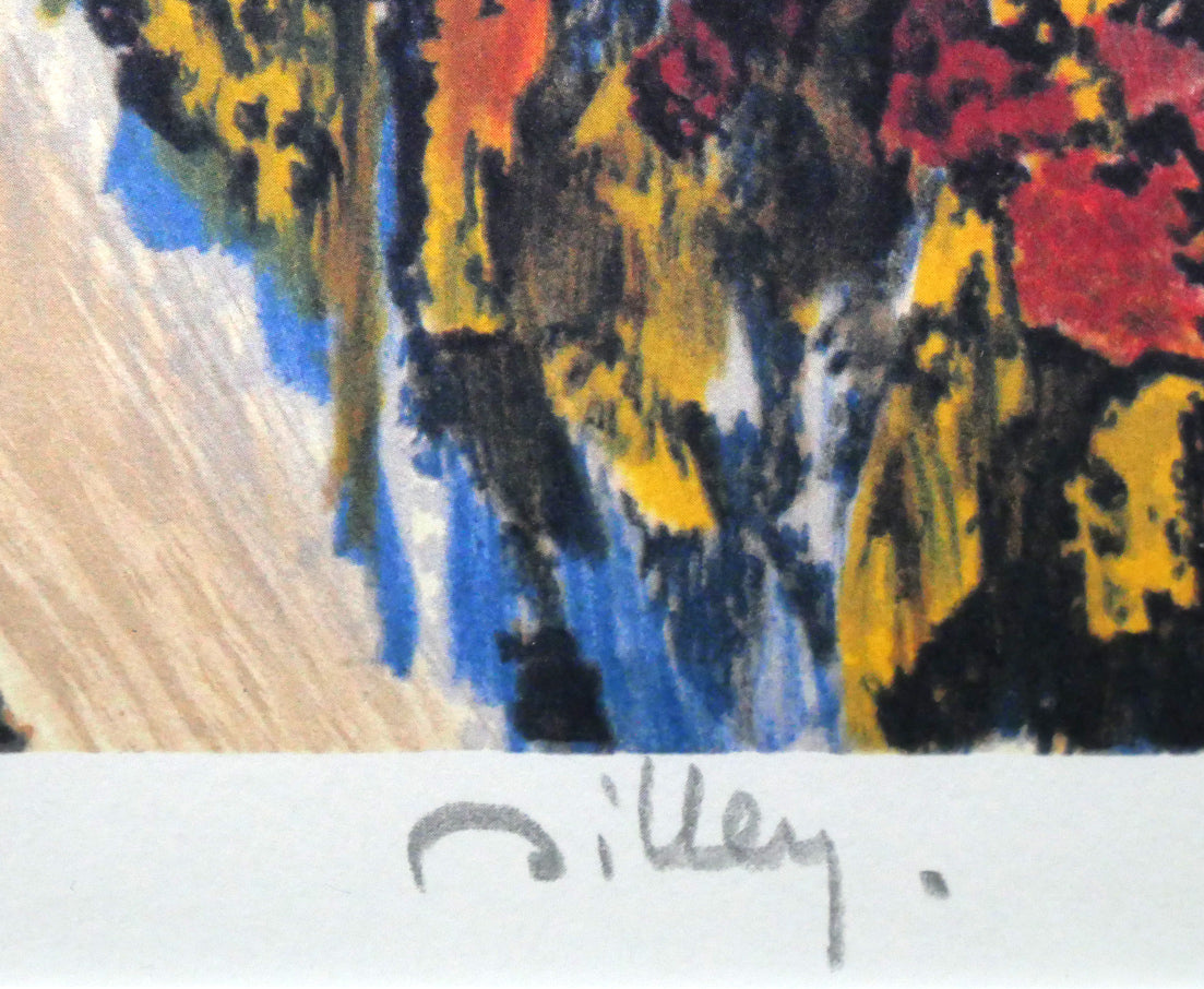 ラモン・ディレイ(Ramon Dilley)「ドーヴィルの砂浜」リトグラフ 本人直筆鉛筆サイン