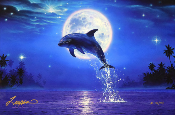 クリスチャン リース ラッセン(Christian Riese Lassen)「リープ オブ フェイス(S)」ミクスドメディア版画に手彩色 作品全体画像