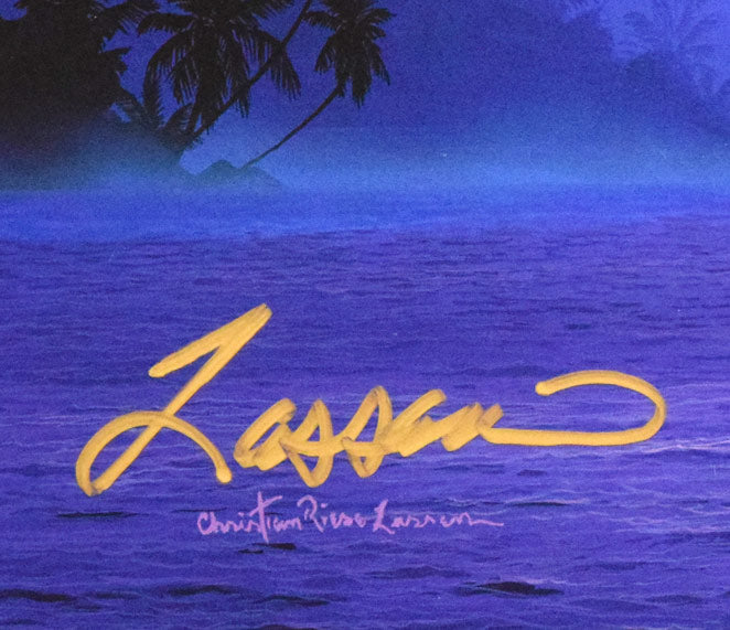 クリスチャン リース ラッセン(Christian Riese Lassen)「リープ オブ フェイス(S)」ミクスドメディア版画に手彩色 サイン拡大画像