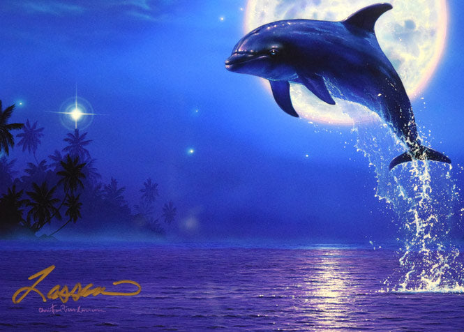 クリスチャン リース ラッセン(Christian Riese Lassen)「リープ オブ フェイス(S)」ミクスドメディア版画に手彩色 拡大画像4