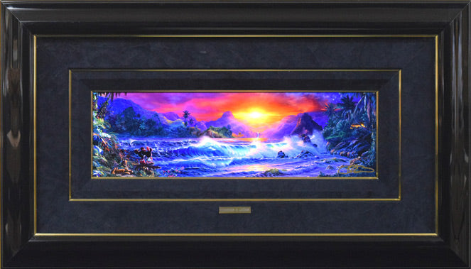 クリスチャン ラッセン(Christian Lassen)「ロマンティックサンセット(S)〔ディズニーコラボ作品〕」ミクスドメディア版画