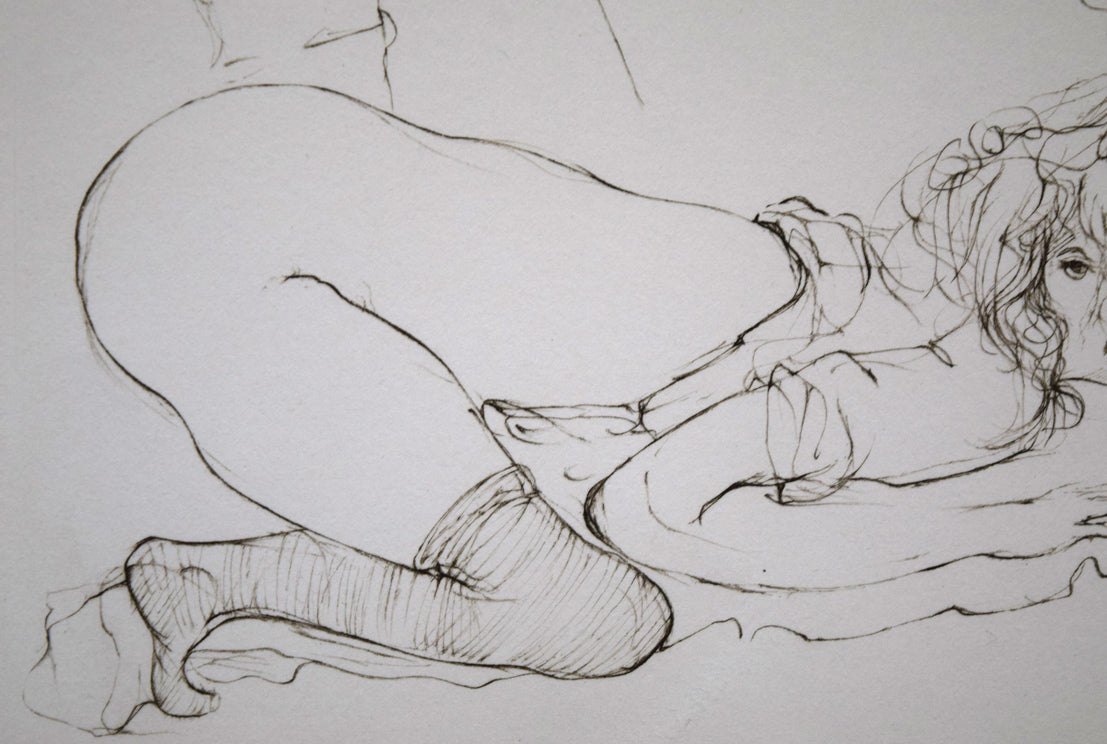 レオノール・フィニ(Leonor FINI)「カップル『モネルの書(挿画本)より』」エッチング(銅版画) 拡大画像2