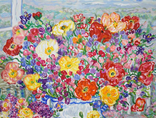 レスリー・セイヤー(Leslie SAYOUR)「カラフルテーブル」シルクスクリーン版画 拡大画像5