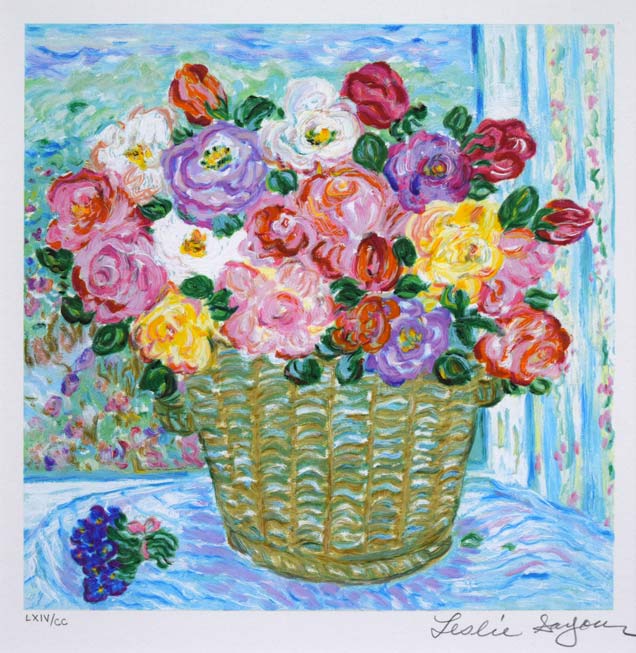 レスリー・セイヤー(Leslie SAYOUR)「バイオレット フォーニコル」シルクスクリーン版画 作品全体画像