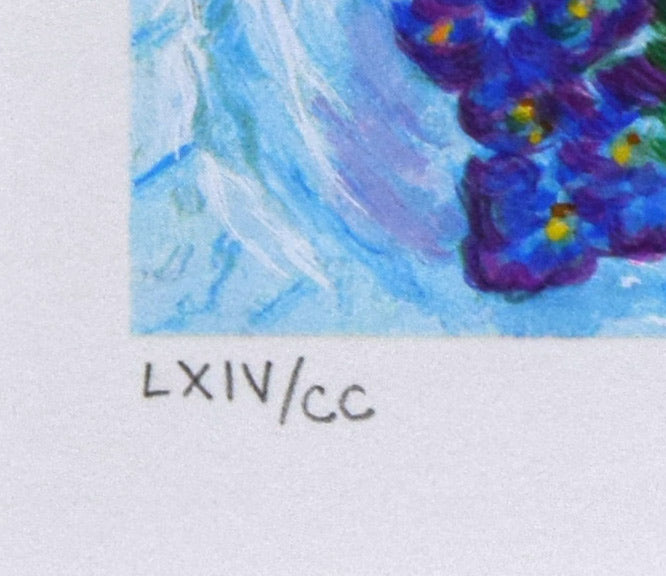 レスリー・セイヤー(Leslie SAYOUR)「バイオレット フォーニコル」シルクスクリーン版画 限定番号(ed,64/200)