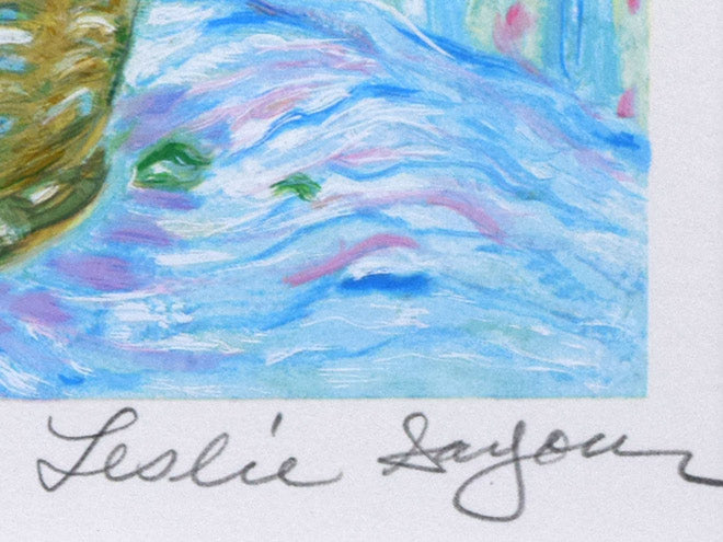 レスリー・セイヤー「バイオレット　フォーニコル」シルクスクリーン版画　本人直筆鉛筆サイン拡大画像