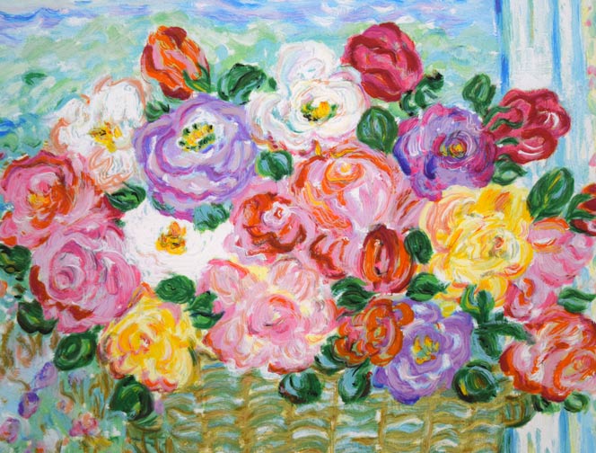 レスリー・セイヤー(Leslie SAYOUR)「バイオレット フォーニコル」シルクスクリーン版画 拡大画像1