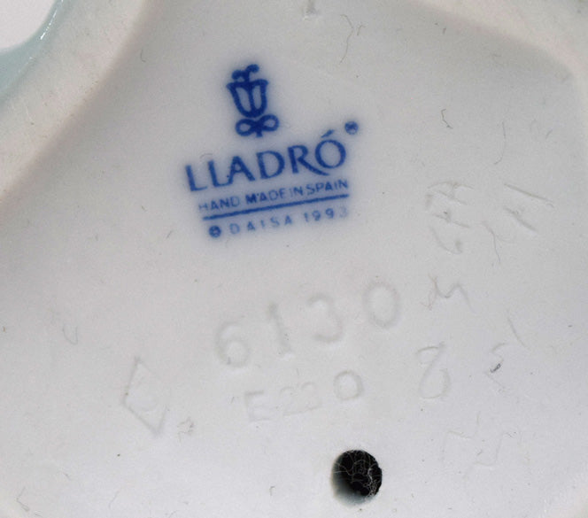 リヤドロ「春のお庭に帰って」磁器フィギュア サイン拡大画像