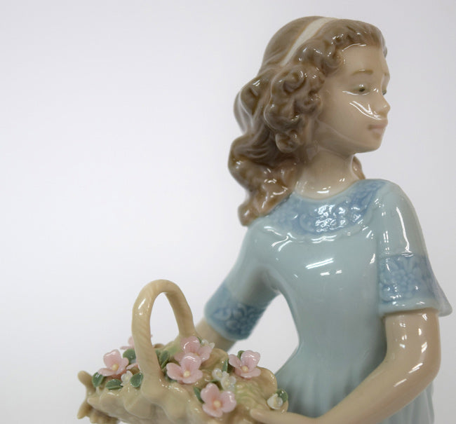 リヤドロ「春のお庭に帰って」磁器フィギュア 拡大画像1